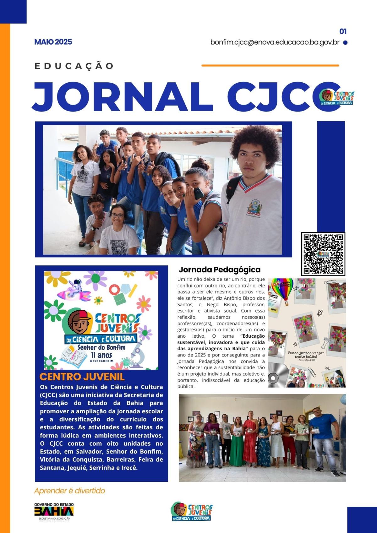 Página 1 do Jornal CJCC 2025